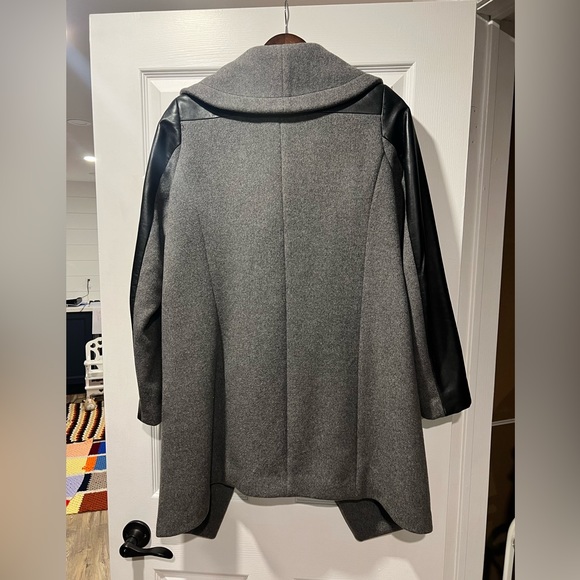 Danier Leather Wool / Leather Coat - Picture 5 of 5